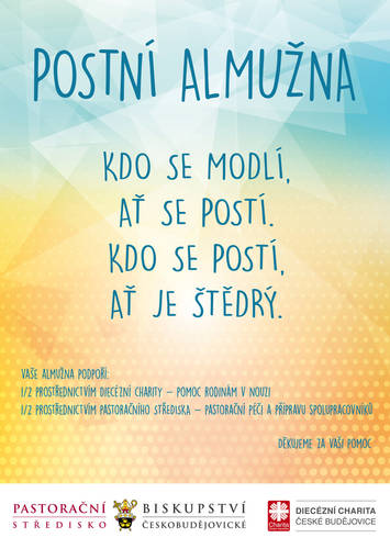 Postní almužna 2019 v českobudějovické diecézi